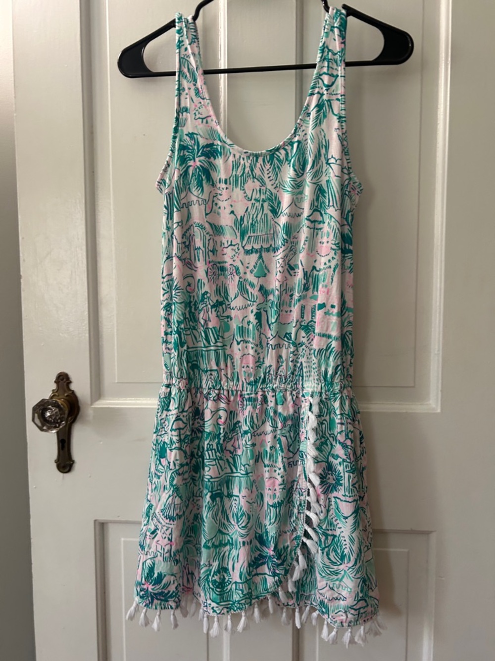 Lilly Pulitzer Tropical Palm Print Tank Dress - Pink & Teal
